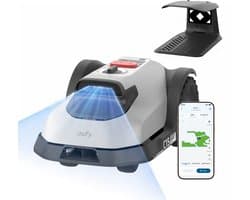 eufy Robotgrasmaaier C15 met Regenkap met SoloCam S340 2K PTZ Camera