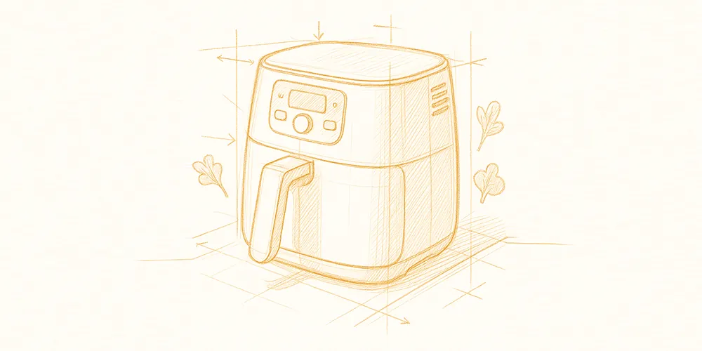 Illustratie airfryer