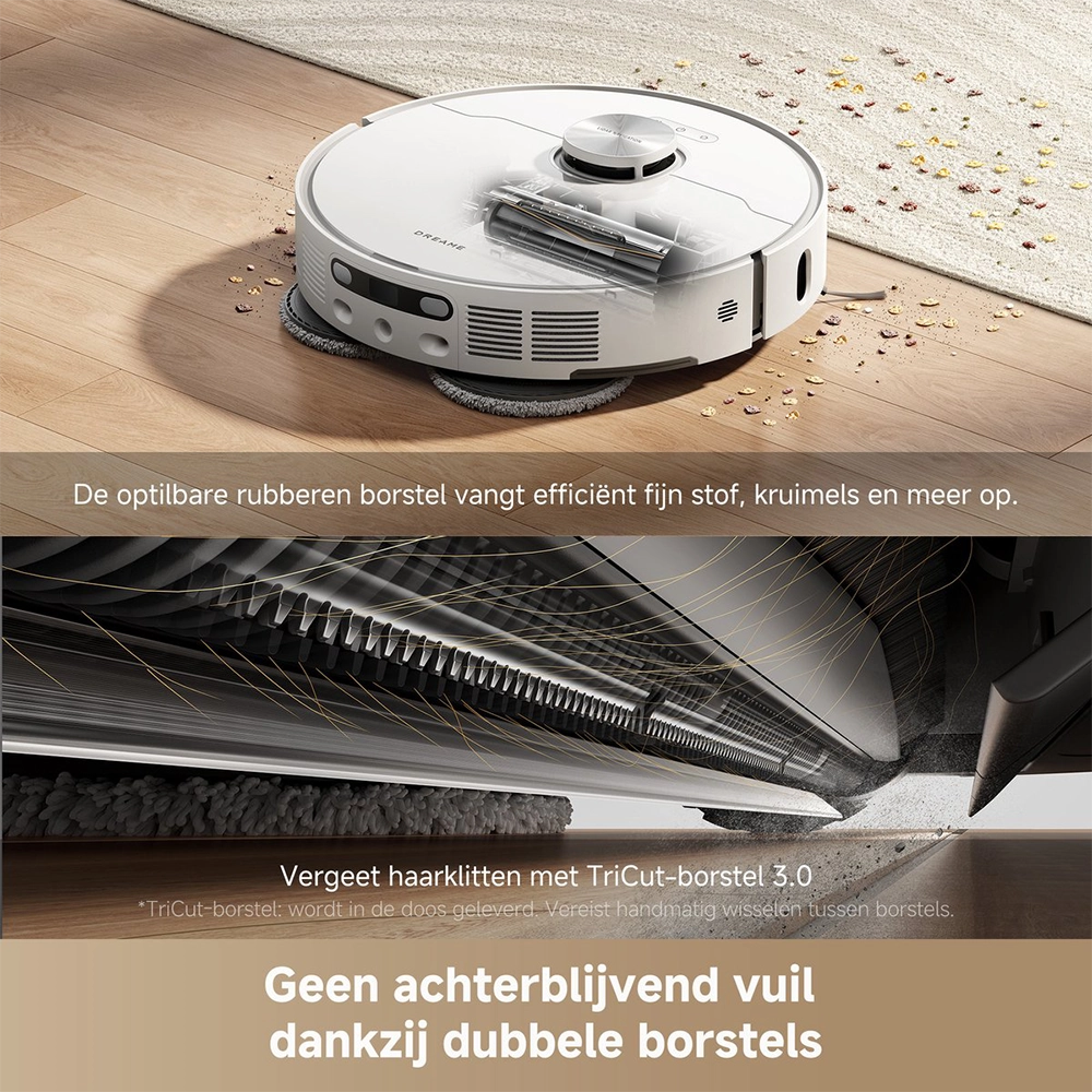 Robotstofzuiger in gebruik